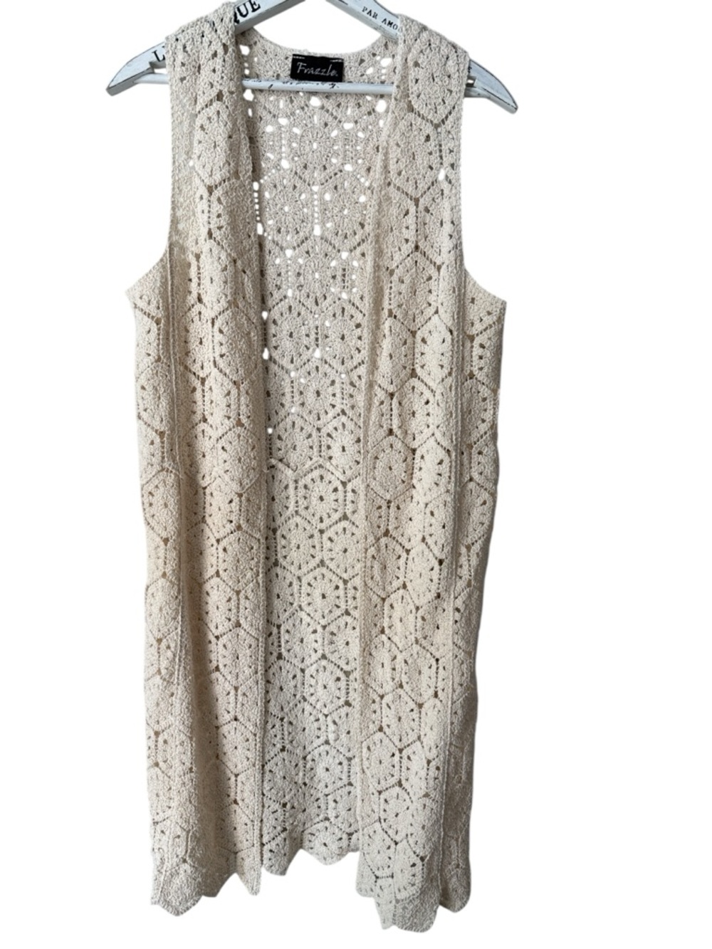 Frazzle Crochet Open Vest/ Duster Size  S/M
